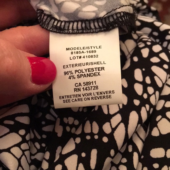 NWT Long Blk/Wht Sleeveless Dress - Picture 9 of 10